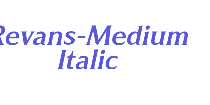 Revans-Medium Italic Font Download