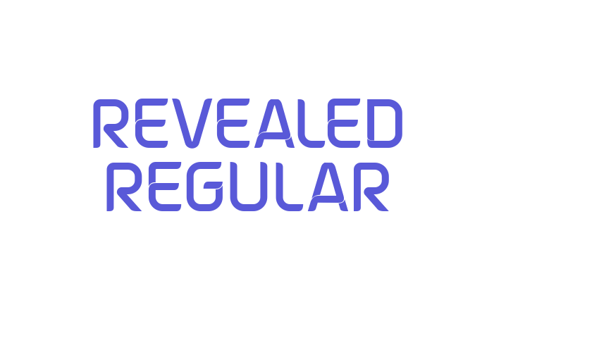 Revealed Regular Font