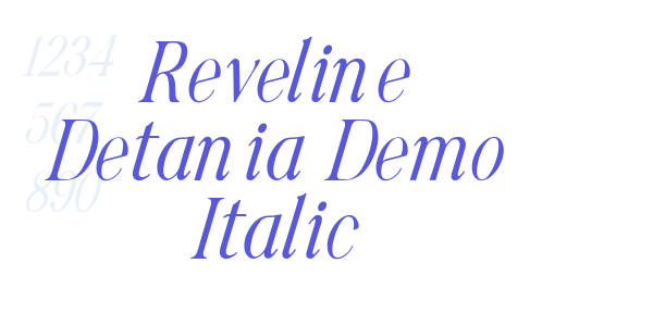 Reveline Detania Demo Italic font free