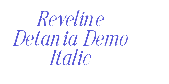 Reveline Detania Demo Italic Font Download