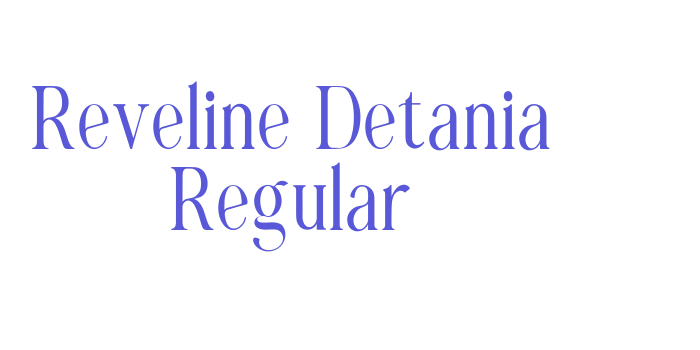 Reveline Detania Regular Font Download