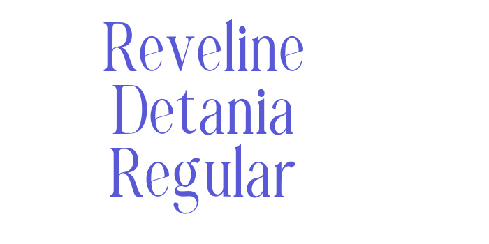 Reveline Detania Regular Font