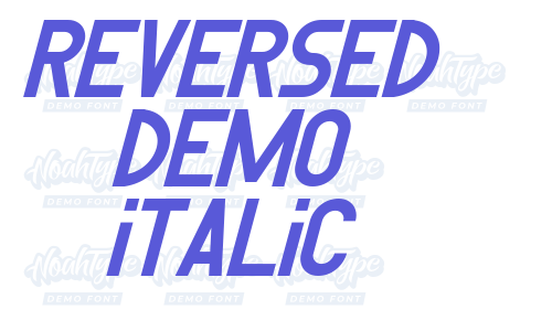 Reversed Demo Italic Font