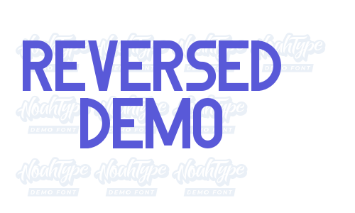 Reversed Demo Font