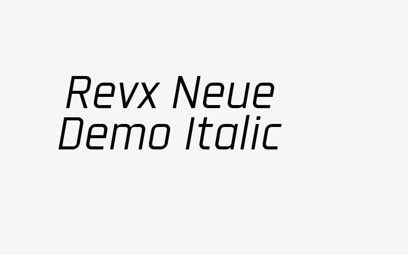 Revx Neue Demo Italic Font