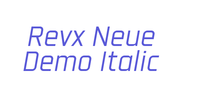 Revx Neue Demo Italic Font Download