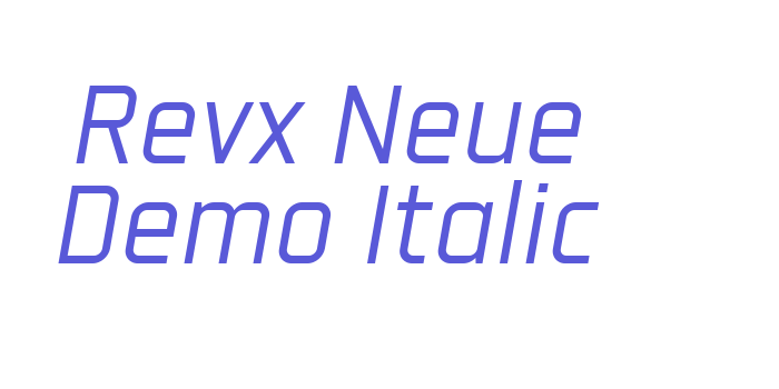 Revx Neue Demo Italic Font