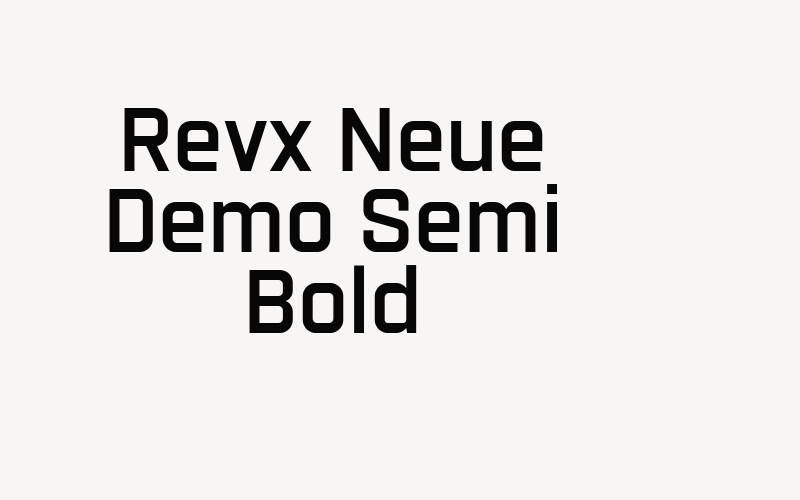 Revx Neue Demo Semi Bold Font