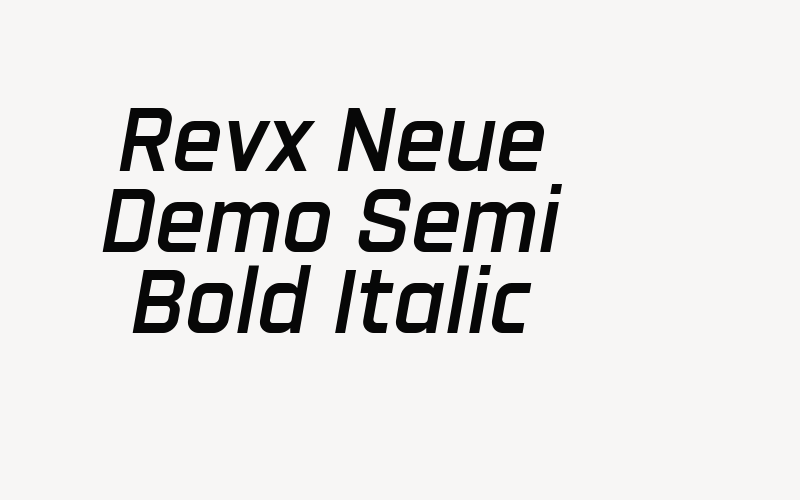 Revx Neue Demo Semi Bold Italic Font