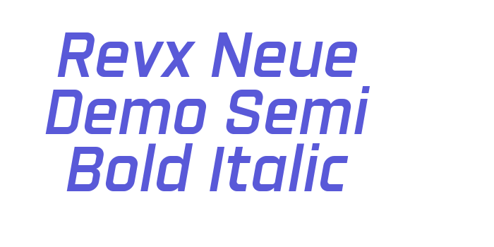 Revx Neue Demo Semi Bold Italic Font Download