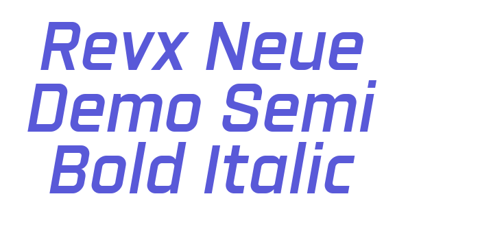 Revx Neue Demo Semi Bold Italic Font