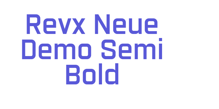 Revx Neue Demo Semi Bold Font Download