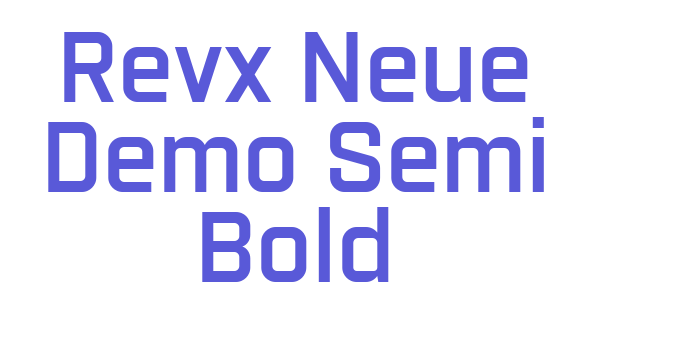 Revx Neue Demo Semi Bold Font