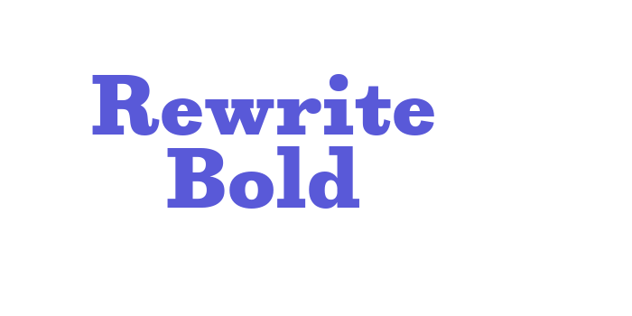 Rewrite Bold Font Download