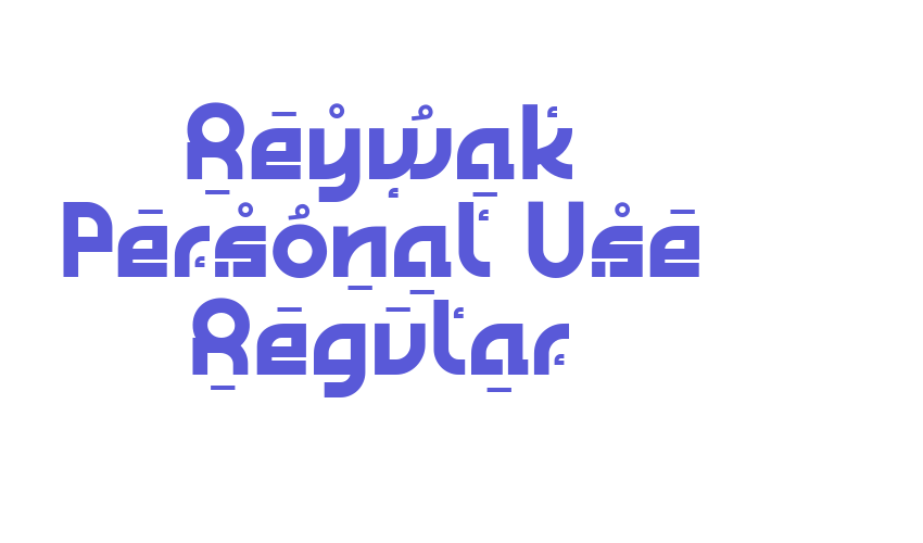 Reywak Personal Use Regular Font Download