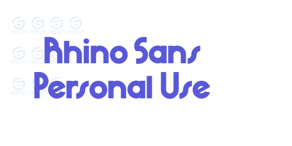 Rhino Sans Personal Use font free