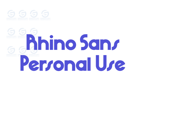 Rhino Sans Personal Use Font Download