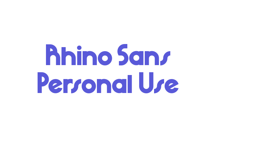 Rhino Sans Personal Use Font