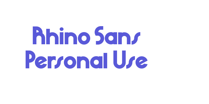 Rhino Sans Personal Use Font Download