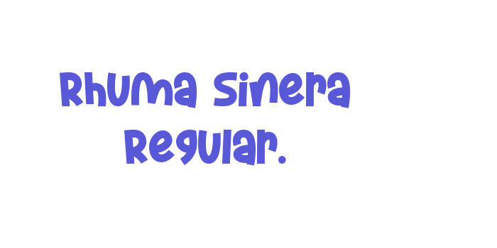 Rhuma Sinera Regular. Font Download