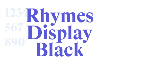 Rhymes Display Black font free