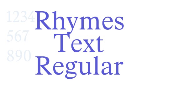 Rhymes Text Regular font free