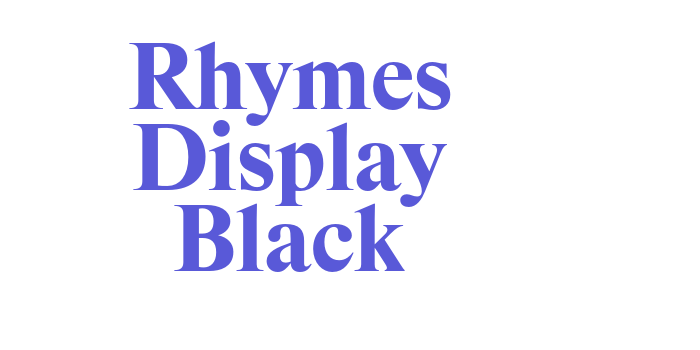 Rhymes Display Black Font Download