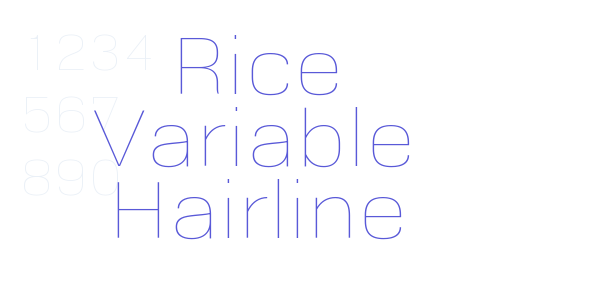 Rice Variable Hairline font free