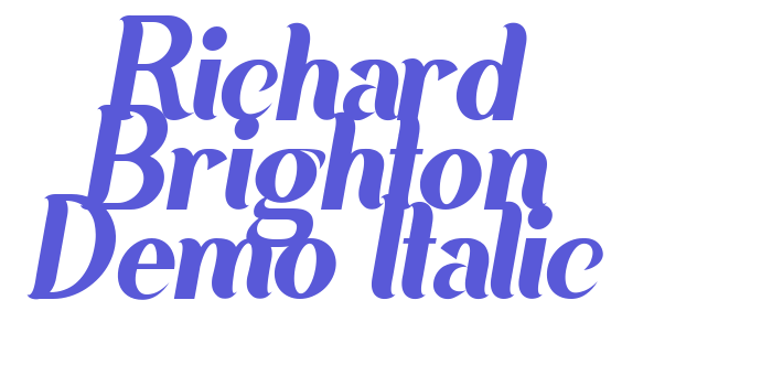 Richard Brighton Demo Italic Font Download