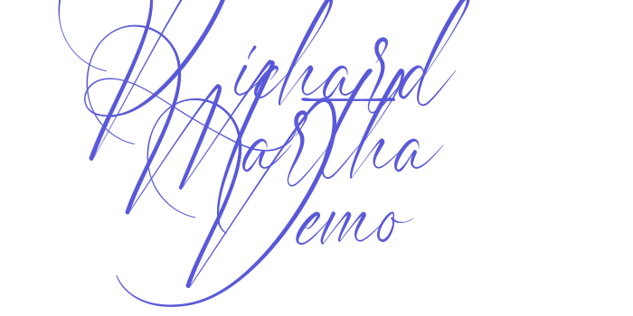 Richard Martha Demo Font Download