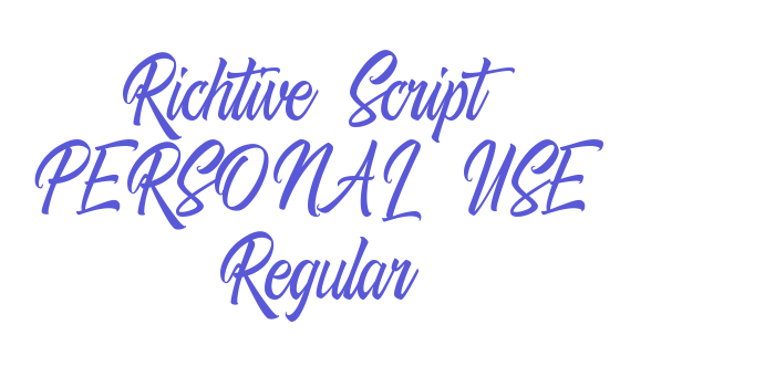 Richtive Script PERSONAL USE Regular Font Download