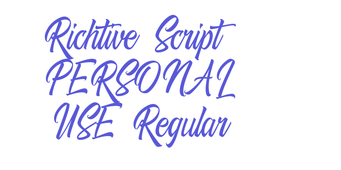 Richtive Script PERSONAL USE Regular Font