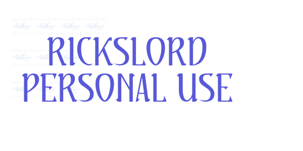 Rickslord Personal Use font