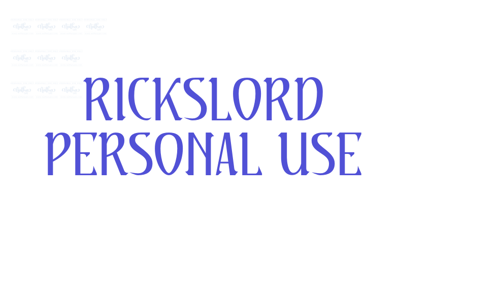 Rickslord Personal Use-font-download