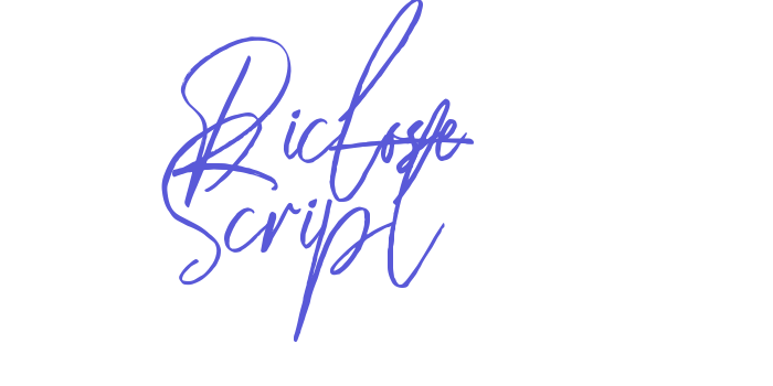 Riclose Script Font Download