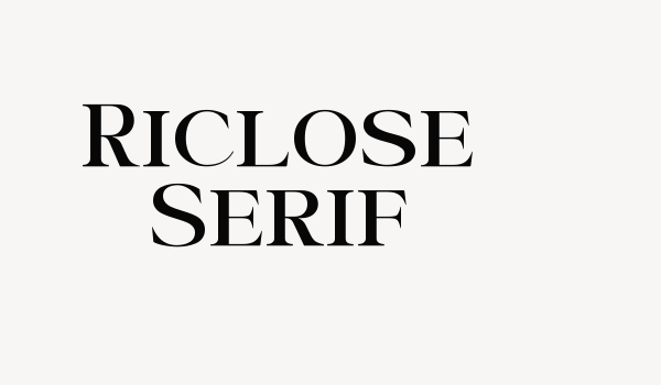 Riclose Serif Font