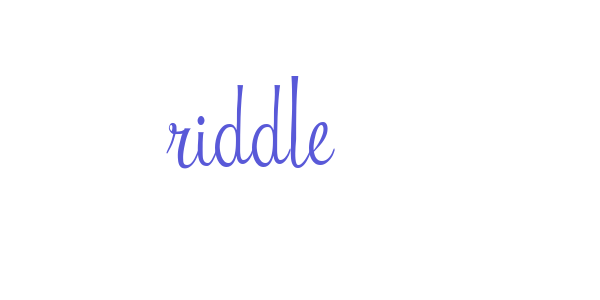 Riddle font free