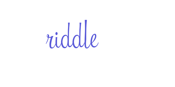 Riddle Font