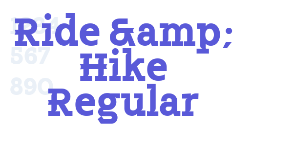 Ride & Hike Regular font free