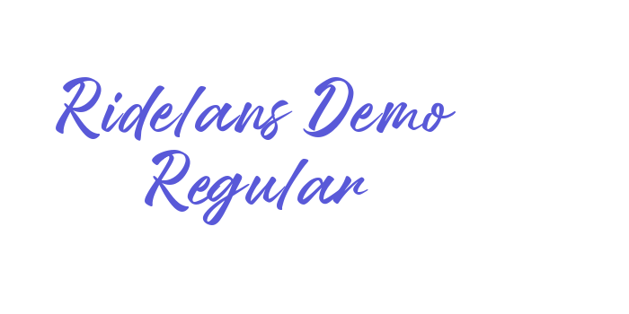 Ridelans Demo Regular Font Download