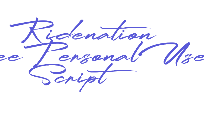 Ridenation FreePersonalUse Script Font