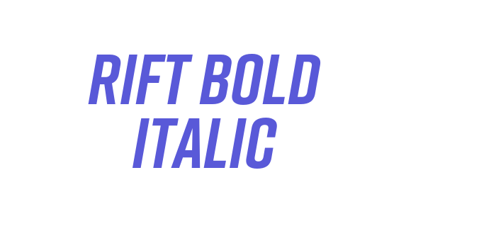 Rift Bold Italic Font