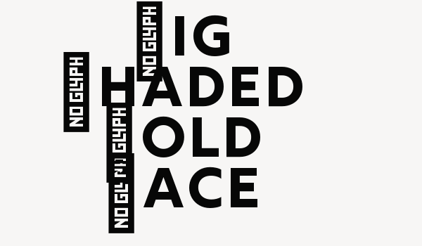 Rig Shaded Bold Face Font