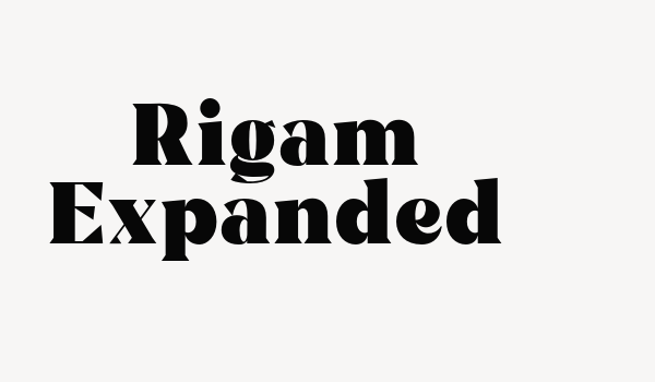 Rigam Expanded Font