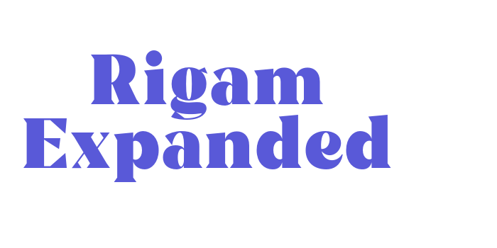 Rigam Expanded Font