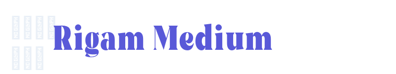 Rigam Medium-related font