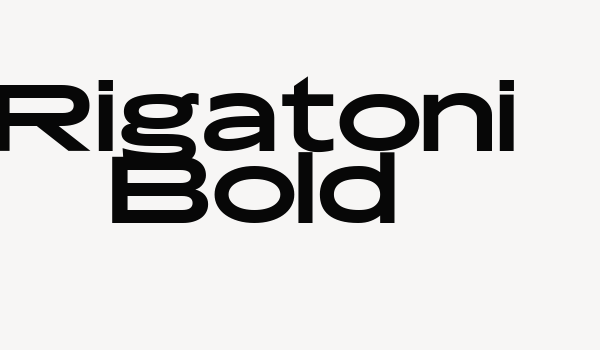 Rigatoni Bold Font