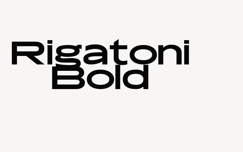 Rigatoni Bold Font