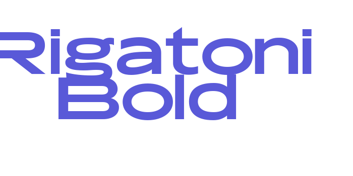 Rigatoni Bold Font