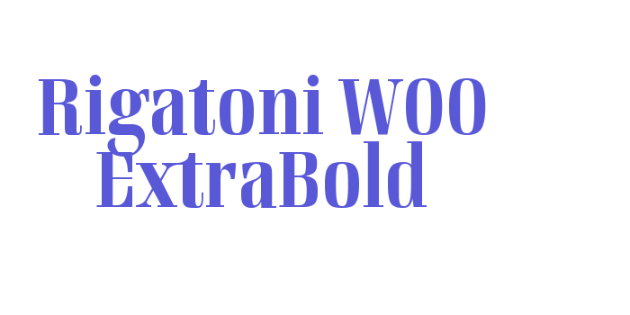 Rigatoni W00 ExtraBold Font Download